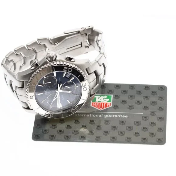 TAG HEUER Link Date Chronograph Navy Dial Quartz Men's Watch